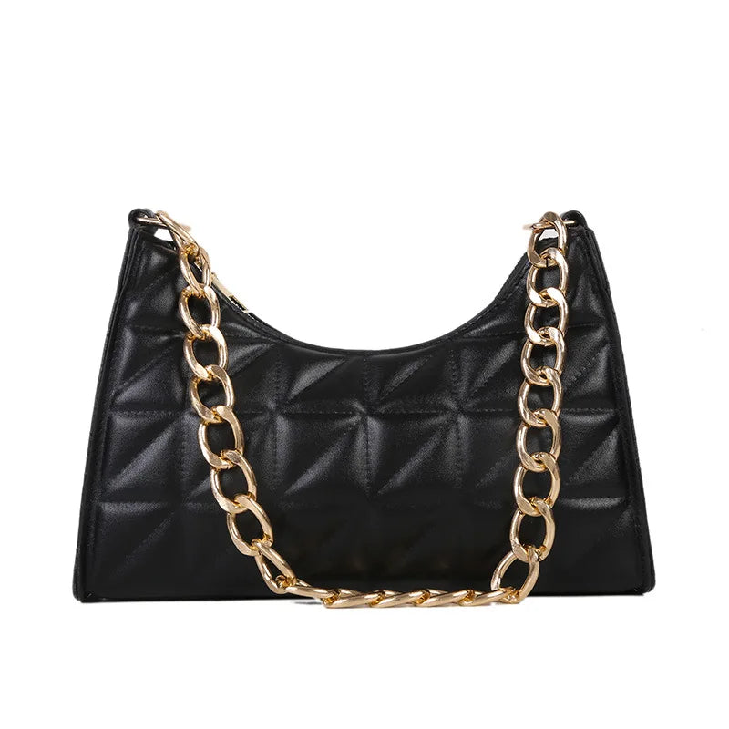 Plaid PU Leather Shoulder Bags for Women