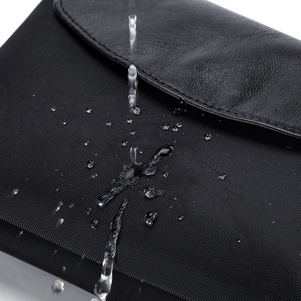 Small Leather+Canvas Messenger Bag Shoulder Crossbody