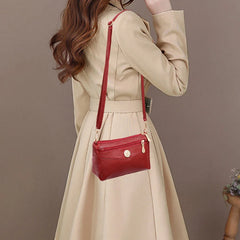 Women's Small Crossbody Clutch Bag PU Leather Shoulder Messenger