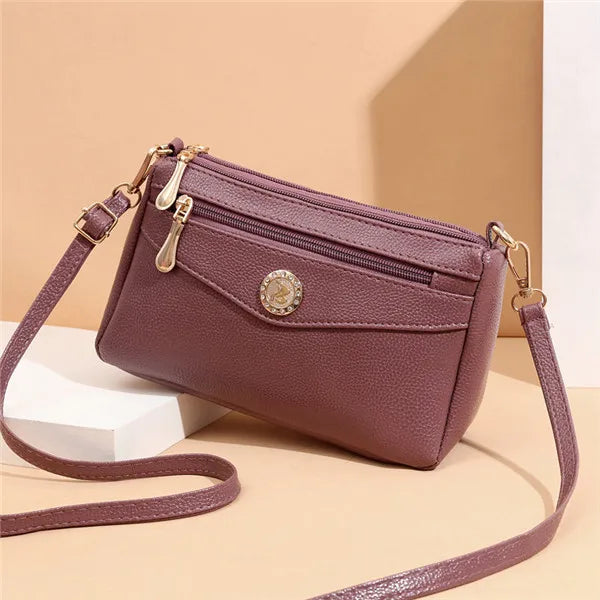 Women's Small Shoulder Crossbody Bag PU Leather Messenger Clutch