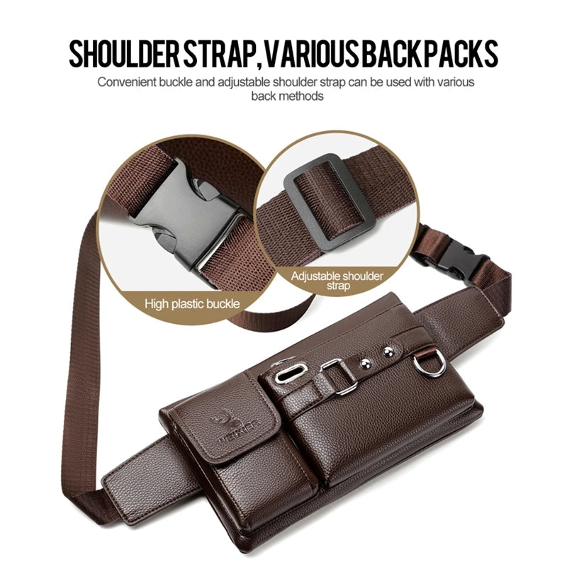 Men's Large-Capacity Waist Bag Multi-Function Chest Bag