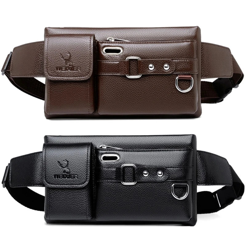 Men's Large Capacity Waist Bag Single-Shoulder Multi-Function Chest Bags
