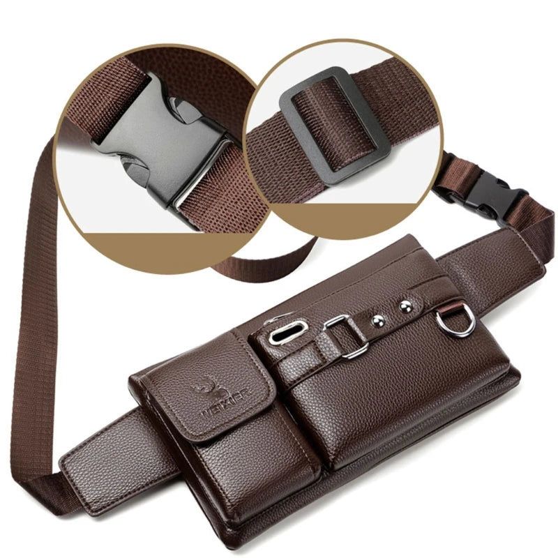 Men's Large Capacity Waist Bag Single-Shoulder Multi-Function Chest Bags
