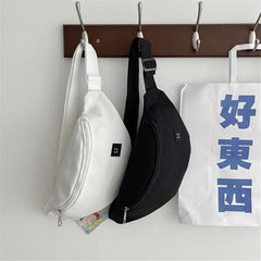 Canvas Chest Bag Waist Shoulder Crossbody Outdoor Travel Bag