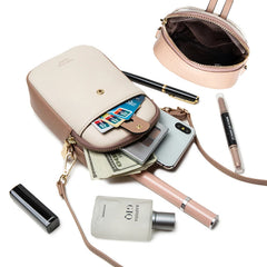 Yellow Mini PU Leather Crossbody Bag Shoulder Messenger Bag