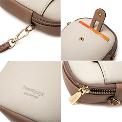 Yellow Mini PU Leather Crossbody Bag Shoulder Messenger Bag