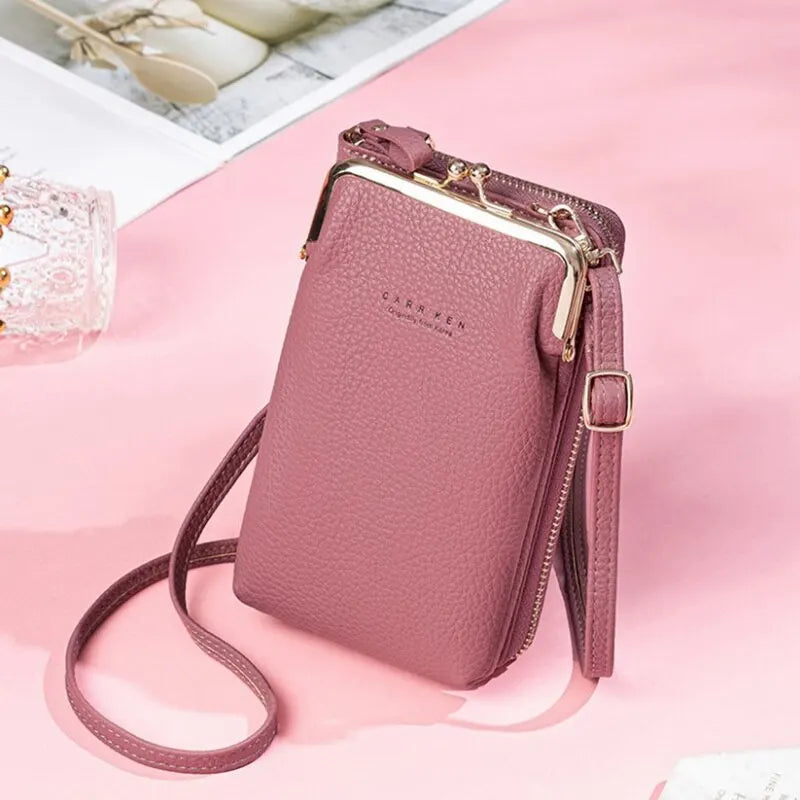 Mini PU Leather Crossbody Bag Yellow Women Shoulder Messenger Bolsas