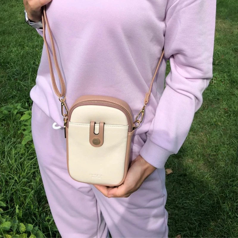Yellow Mini PU Leather Crossbody Bag Shoulder Messenger Bag