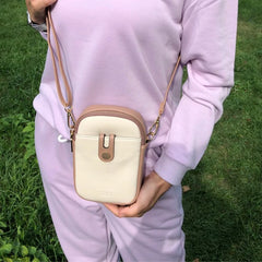 Yellow Mini PU Leather Crossbody Bag Shoulder Messenger Bag