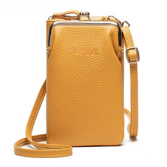 Small Crossbody Bag Mini PU Leather Shoulder Messenger Yellow
