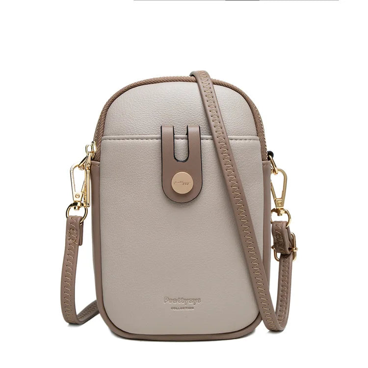 Yellow Mini PU Leather Crossbody Bag Shoulder Messenger Bag