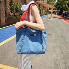 Denim Handbag Women Bag Ladies Big Purses Tote Shoulder Crossbody Messenger Bag
