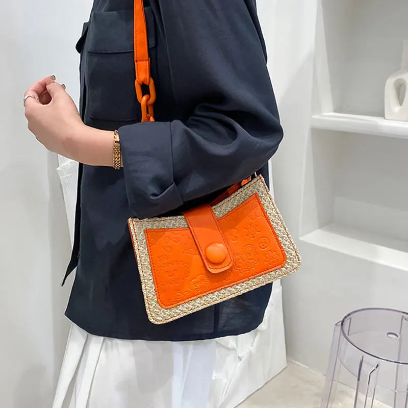 Small Handbags For Women Retro Woven Bag Crossbody Purse