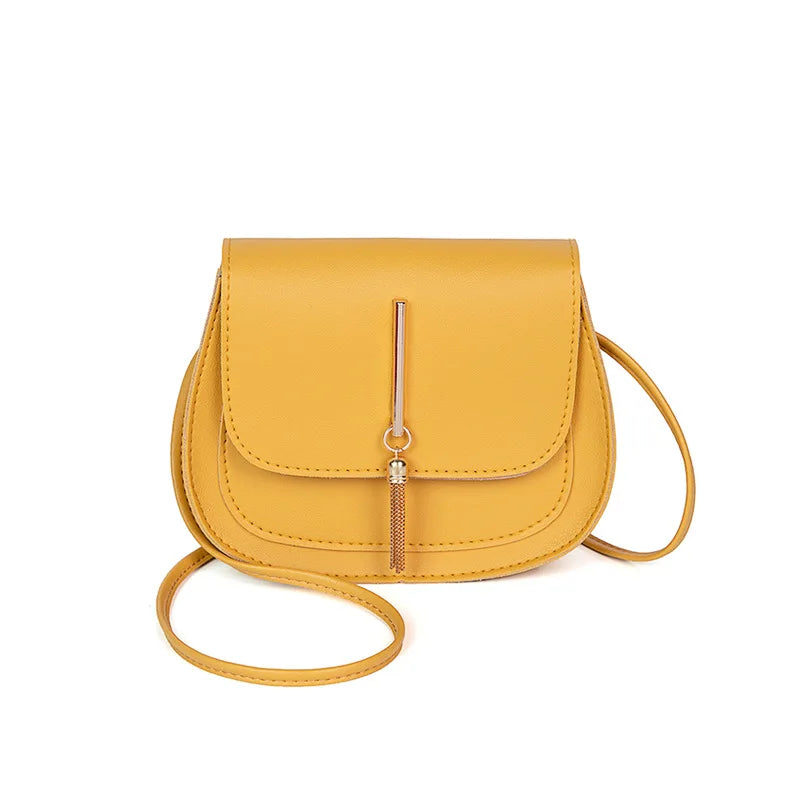 Mini Tassel Leather Shoulder Bag Crossbody Phone Purse