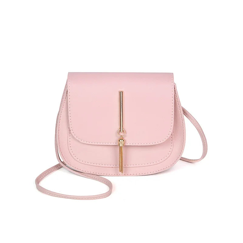 Mini Tassel Leather Shoulder Bag Crossbody Phone Purse