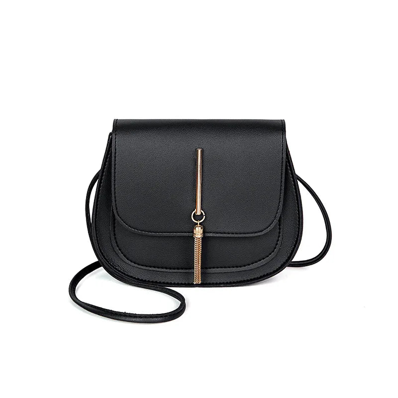 Mini Tassel Leather Shoulder Bag Crossbody Phone Purse