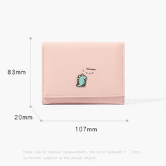Small Women Wallet Trifold Thin Purses Ladies Money Bag Holographic Slim