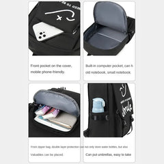 Smiley Women Backpack School Bag Waterproof Travel Backpacks