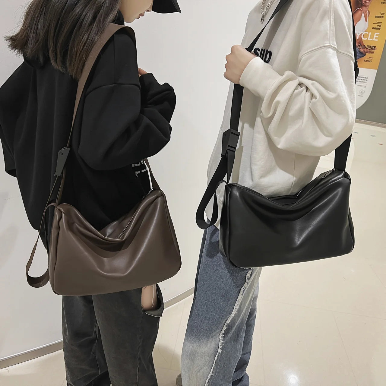 Soft Face Messenger Bag Men's and Women's Shoulder Bags Large Capacity Tote