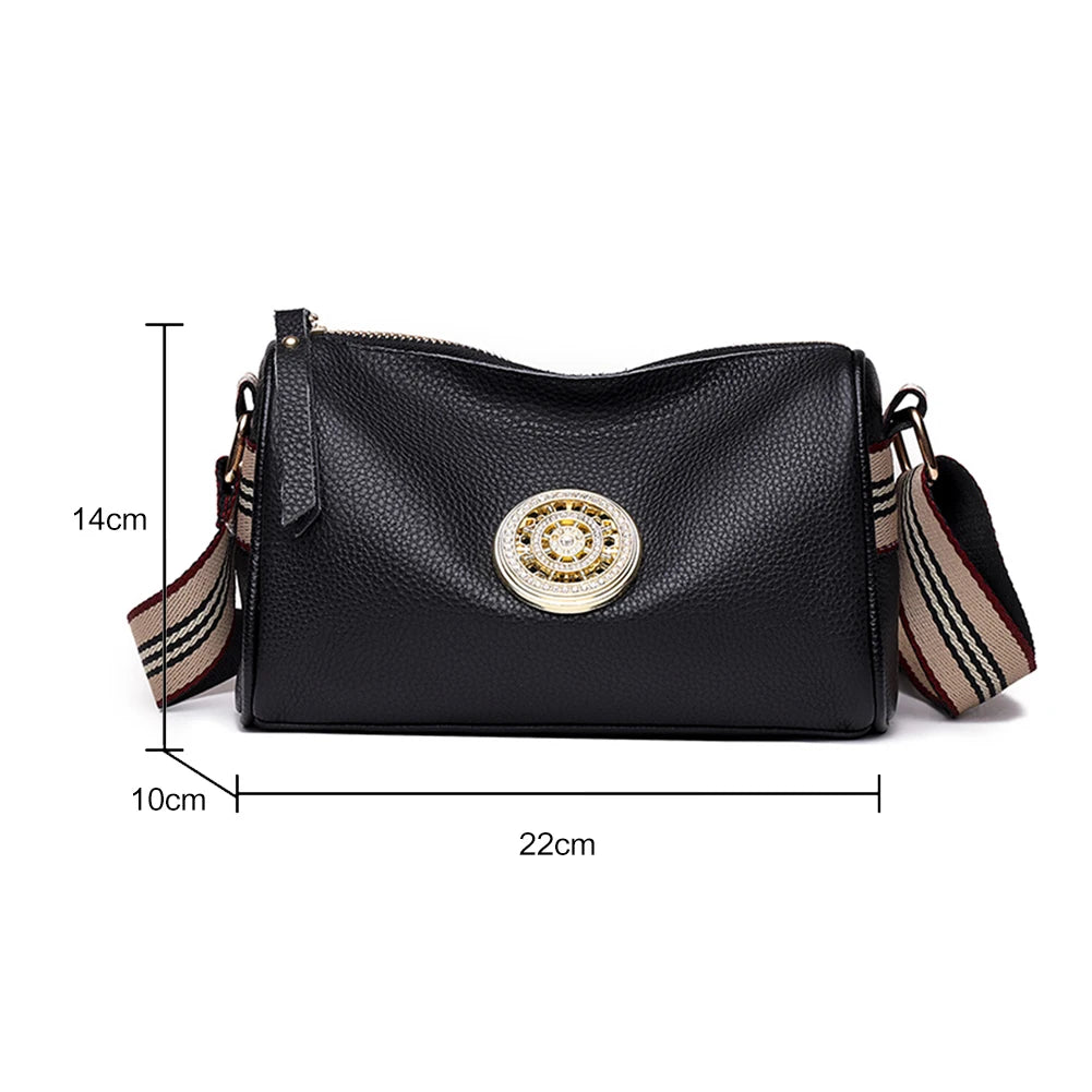 Soft Leather Shoulder Crossbody Bag Retro Shoulder Bags