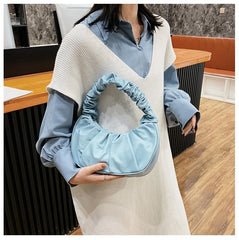 Solid Cloud Handbags Women's Shoulder Bags Versatile Handbag