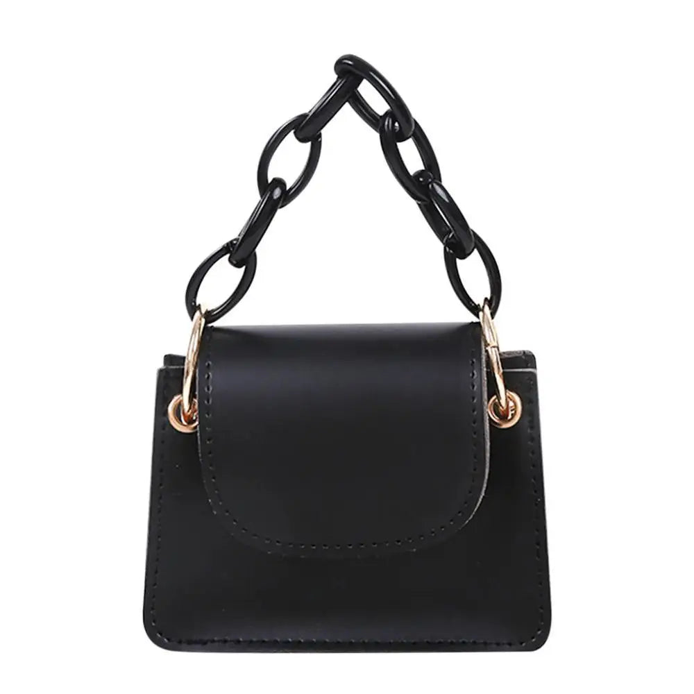 Chic Crossbody Bag with Acrylic Chain Strap