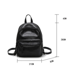 Faux Leather Women Backpack School Shoulders Bag