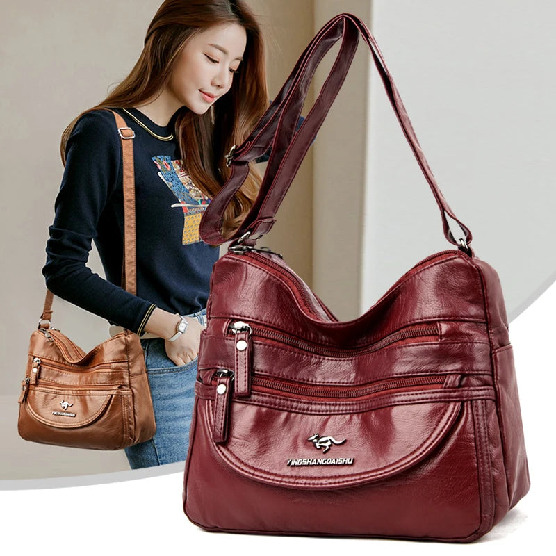 Women's Small Leather Crossbody Bag Shoulder Handbag
