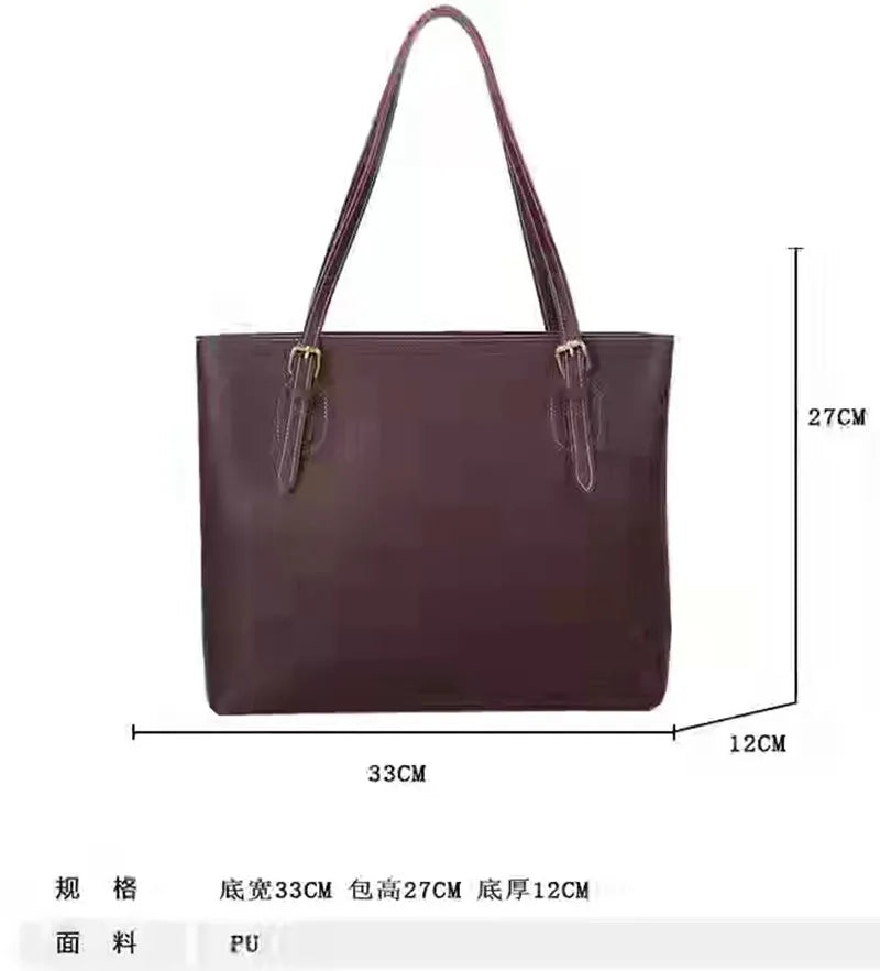 Retro Square Handbag for Women, Solid PU Zipper Bag