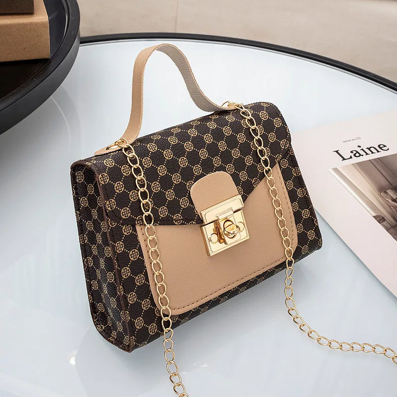 Leather Woven Shoulder Crossbody Bag for Women