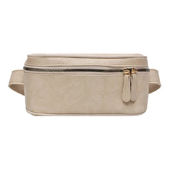 Women PU Leather Zipper Waist Bag Casual Shoulder Crossbody Pack