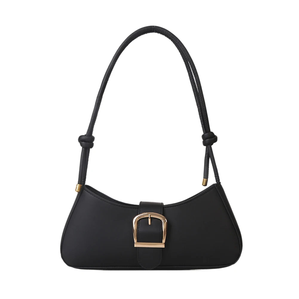Solid Women Underarm Bags Pu Leather Shoulder Handbags