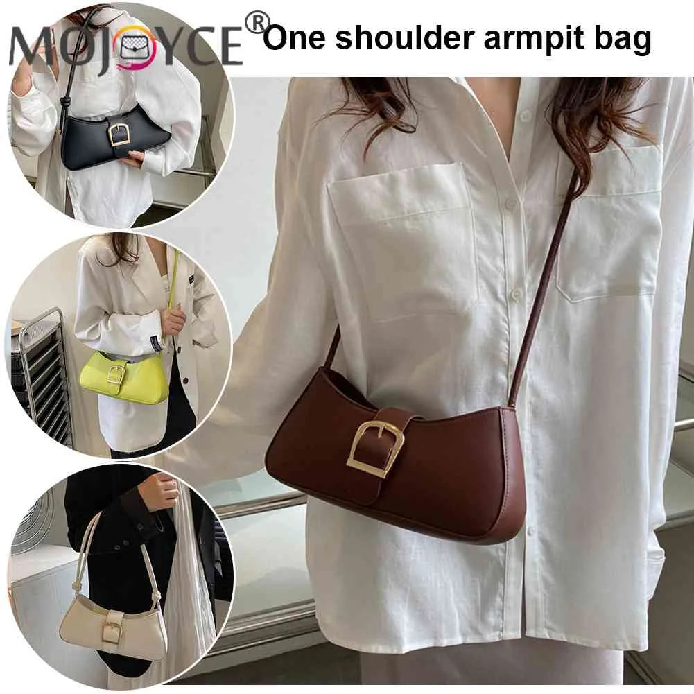Solid Women Underarm Bags Pu Leather Shoulder Handbags