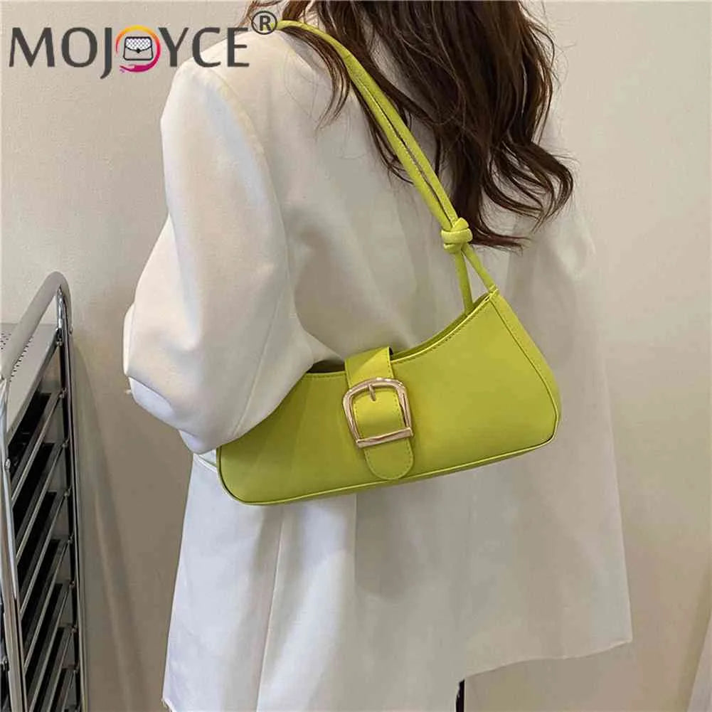 Solid Women Underarm Bags Pu Leather Shoulder Handbags