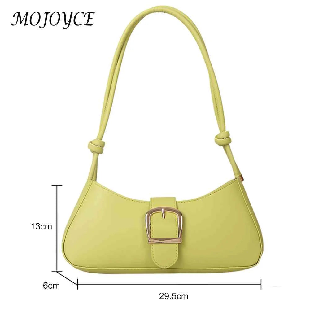 Solid Women Underarm Bags Pu Leather Shoulder Handbags Top-handle