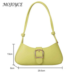 Solid Women Underarm Bags Pu Leather Shoulder Handbags Top-handle