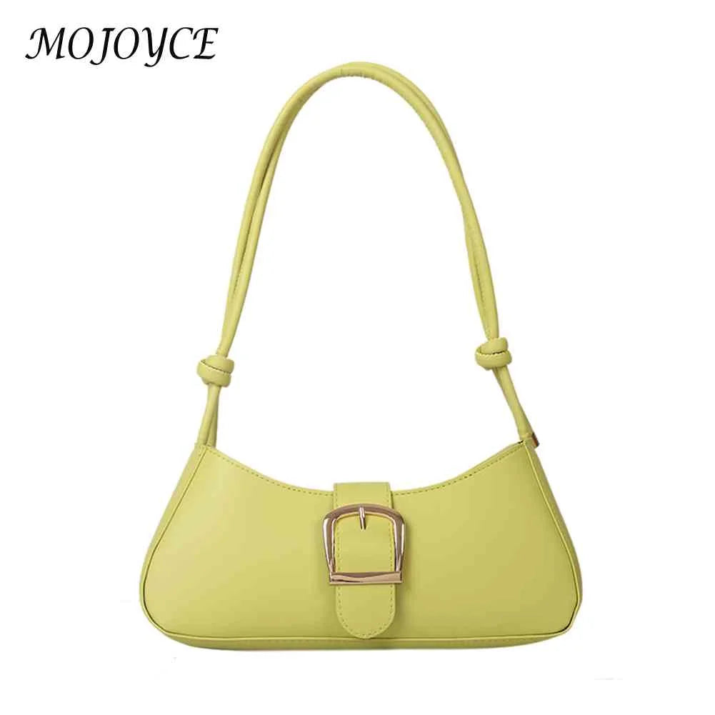 Solid Women Underarm Bags Pu Leather Shoulder Handbags Top-handle