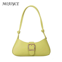Solid Women Underarm Bags Pu Leather Shoulder Handbags Top-handle