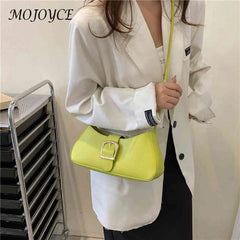 Solid Women Underarm Bags Pu Leather Shoulder Handbags Top-handle