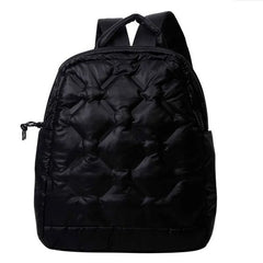 Soft Fluffy Space Cotton Backpack Unisex School Bag Winter Quilted