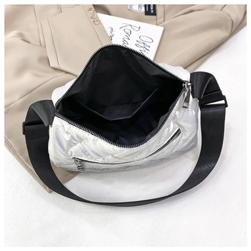 Winter Nylon Crossbody Bag For Women Lady Quilted Padded Bags