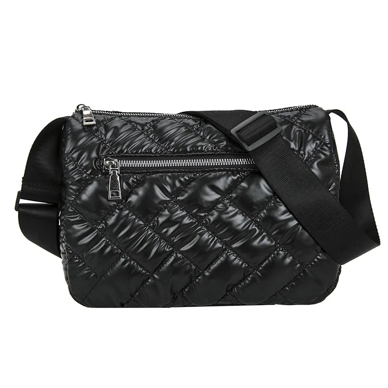 Winter Nylon Crossbody Bag For Women Lady Quilted Padded Bags