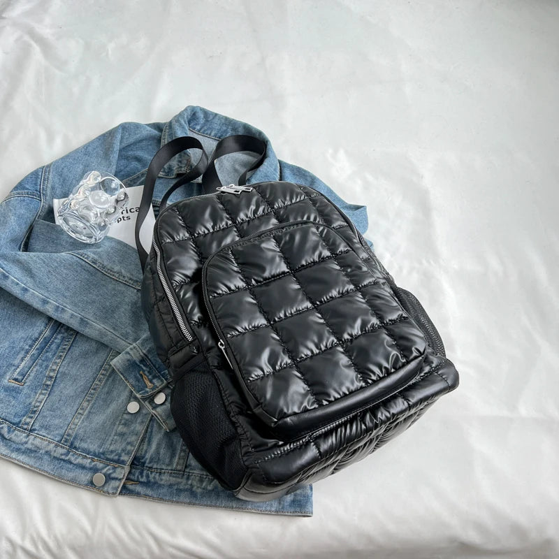 Winter Down Cotton Backpacks for Women