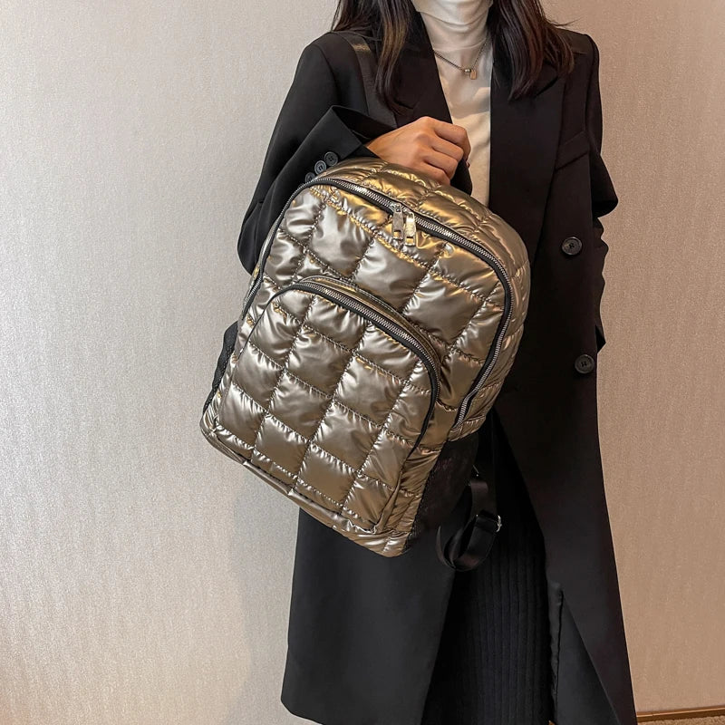 Winter Down Cotton Backpacks for Women