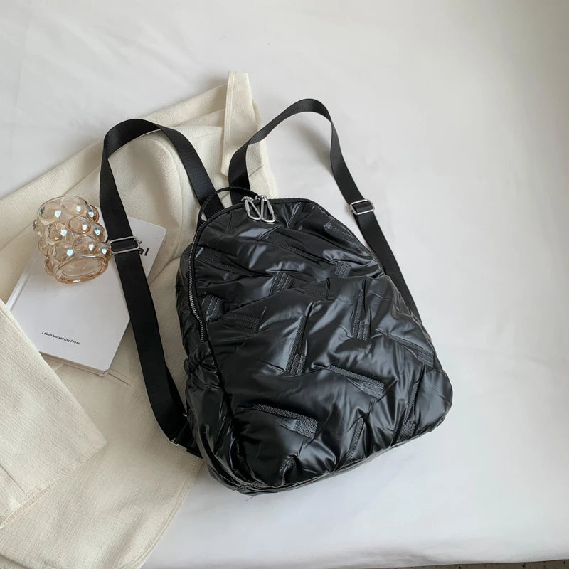 Winter Down Cotton Backpack for Women