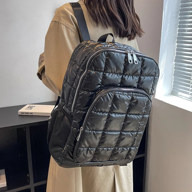 Winter Down Cotton Backpacks for Women