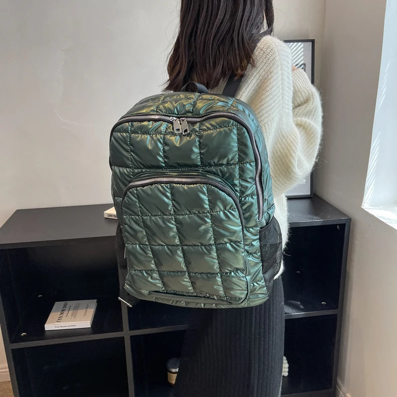 Winter Down Cotton Backpacks for Women