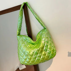 Soft Down Cotton Crossbody Bag Large Capacity Lightweight Handbag