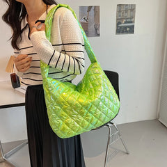 Soft Down Cotton Crossbody Bag Large Capacity Lightweight Handbag