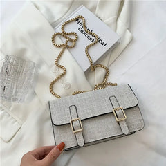 Small Leather Shoulder Bag Chain Strap Crossbody Purse